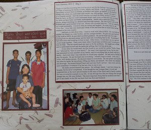 commemorating a loved one, memories scrapbook